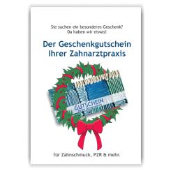 Poster / Bild Weihnachts-Gutscheine, Motiv Zahnpasta-Collage 