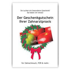 Poster / Bild Weihnachts-Gutscheine, Motiv Äpfel 