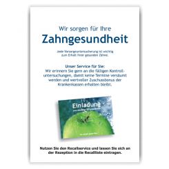 Poster Recallservice, Motiv Frische 