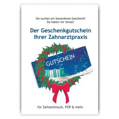 Poster / Bild Weihnachts-Gutscheine, Motiv Zahnfrische 