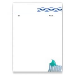 Rezeptblock mit Adresse, Motiv Putzbereit 