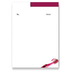 Rezeptblock mit Adresse, Motiv Zahnbürste 