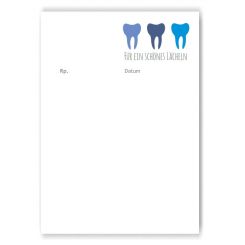 Rezeptblock mit Adresse, Motiv Service, Blau 