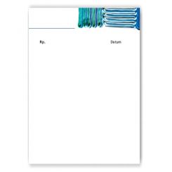 Rezeptblock mit Adresse, Motiv Zahnpasta-Collage 