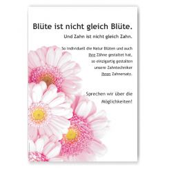 Poster / Bild Zahnersatz, Motiv Gerbera 