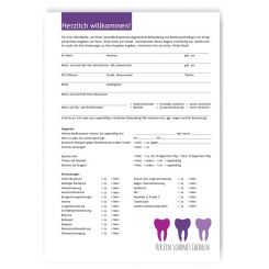 Anamnesebogen, Motiv Service, Violett 