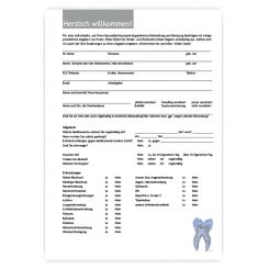 Anamnesebogen, Motiv Marie, 3 Farben 