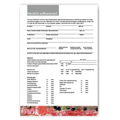 Anamnesebogen, Motiv Quadro No 17 