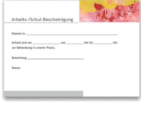 Atteste für Schule und Arbeitgeber, Motiv Quadro No 13 