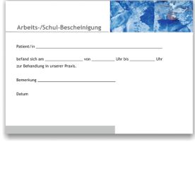 Atteste für Schule und Arbeitgeber, Motiv Quadro No 14 