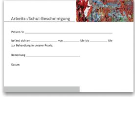 Atteste für Schule und Arbeitgeber, Motiv Quadro No 15 