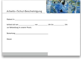 Atteste für Schule und Arbeitgeber, Motiv Quadro No 16 