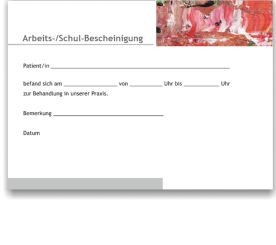 Atteste für Schule und Arbeitgeber, Motiv Quadro No 17 