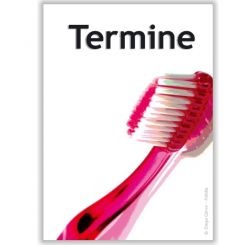 Terminkärtchen, Terminkarten Zahnbürste 