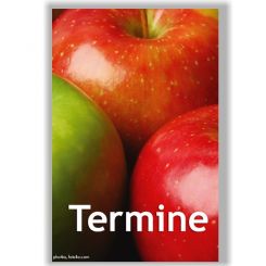 Terminkärtchen, Terminkarten Äpfel 