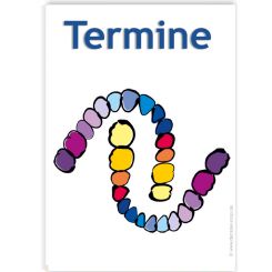 Terminkärtchen, Terminkarten Zahnreihen 