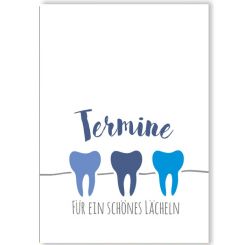Terminkärtchen, Terminkarten Service, Blau 