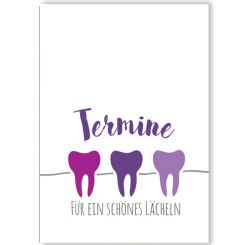 Terminkärtchen, Terminkarten Service, Violett 