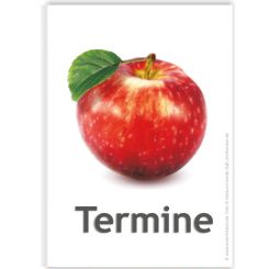 Terminkärtchen, Terminkarten Pastellapfel 