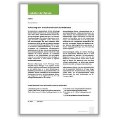 Aufklärung Lokalanästhesie 