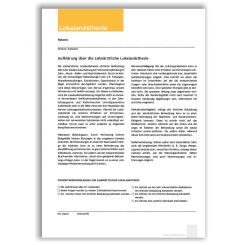 Aufklärung Lokalanästhesie 