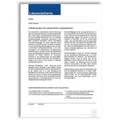 Aufklärung Lokalanästhesie 