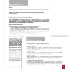 Aufklärung Extraktion, Motiv Zahnbürste 