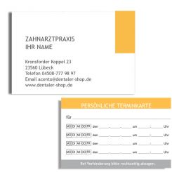 Terminkarte mit Adresse, Sonnengelb 