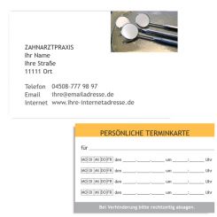 Terminkarte mit Adresse, Motiv Spiegelgalerie 