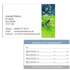 Terminkarte mit Adresse, Motiv Frische 