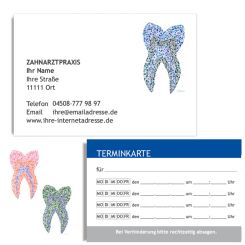 Terminkarte mit Adresse, Bildmotiv Marie, 3 Farben 