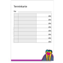 Terminzettelblock mit Praxisadresse, Motiv PopArt No1 