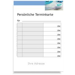 Terminzettelblock mit Praxisadresse, Motiv Accessoires 