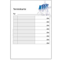Terminzettelblock mit Praxisadresse, Motiv Wasserstrahl 