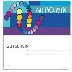 Karte IGeL/PZR-Gutschein, Motiv Zahnreihen 