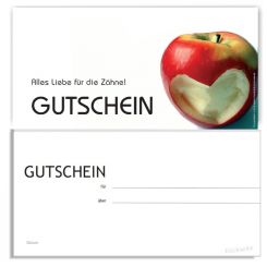 Karte IGeL/PZR-Gutschein, Motiv Herzapfel 