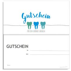 Karte IGeL/PZR-Gutschein, Motiv Service, Türkis 