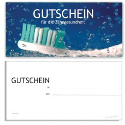 Karte IGeL/PZR-Gutschein, Motiv Zahnfrische 