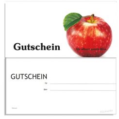 Karte IGeL/PZR-Gutschein, Motiv Pastellapfel 