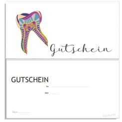 Karte IGeL/PZR-Gutschein, Motiv Mandala, 3 Farben 