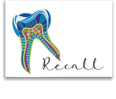 Recallkarten, Motiv Mandala, zentrierter Text 