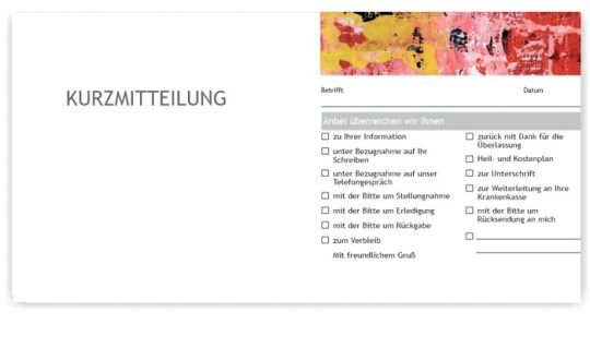 Kurzbrief, Motiv Quadro No 13 