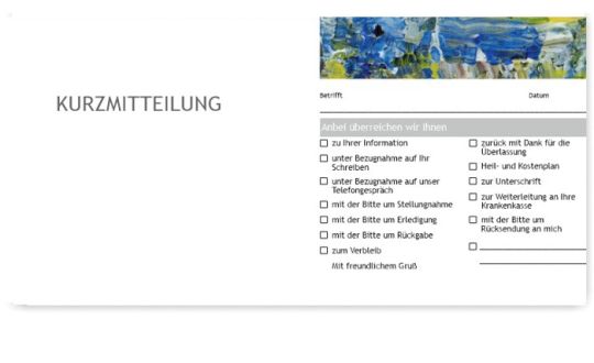 Kurzbrief, Motiv Quadro No 16 