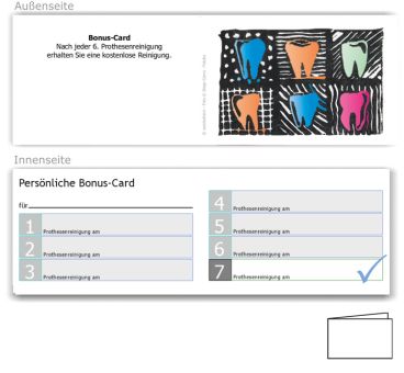 7er Bonuspass Prothesenreinigung, Motiv Litho 