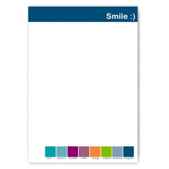 Briefpapier, Motiv Smile, Farbauswahl 
