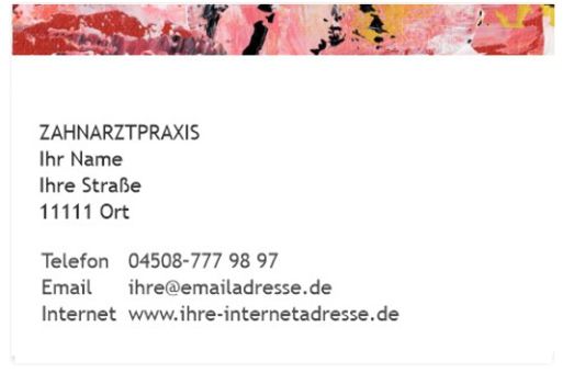 Praxisvisitenkarten, Motiv Quadro No 13 