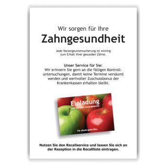 Poster /  Bild Recallservice, Motiv Äpfel 