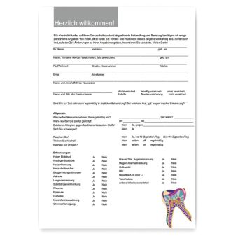 Anamnesebogen, Motiv Mandala 