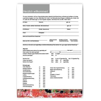 Anamnesebogen, Motiv Quadro No 17 