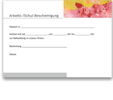 Atteste für Schule und Arbeitgeber, Motiv Quadro No 13 